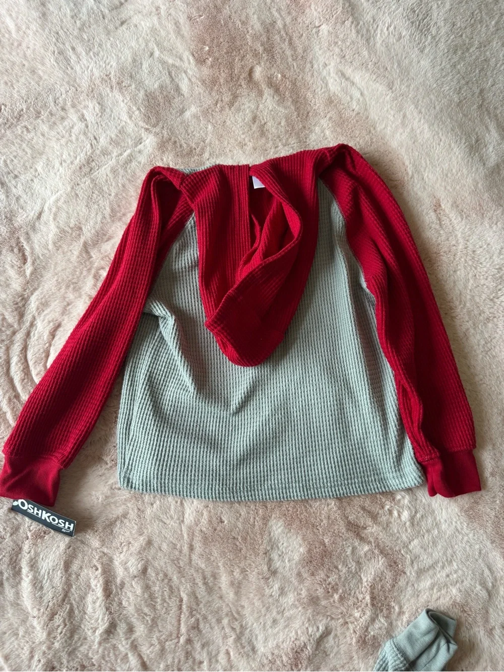 NWT OshKosh B'gosh Boys Waffle-knit Hoodie & Jogger Set Size 6